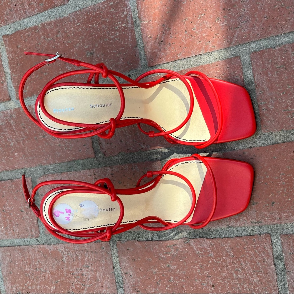 Proenza Schouler Red Strappy Sandals